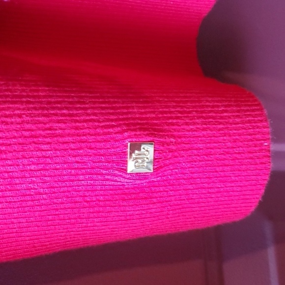 Lauren Ralph Lauren red rib turtleneck Green label & Cashmere houndstooth Scarf - Picture 6 of 9